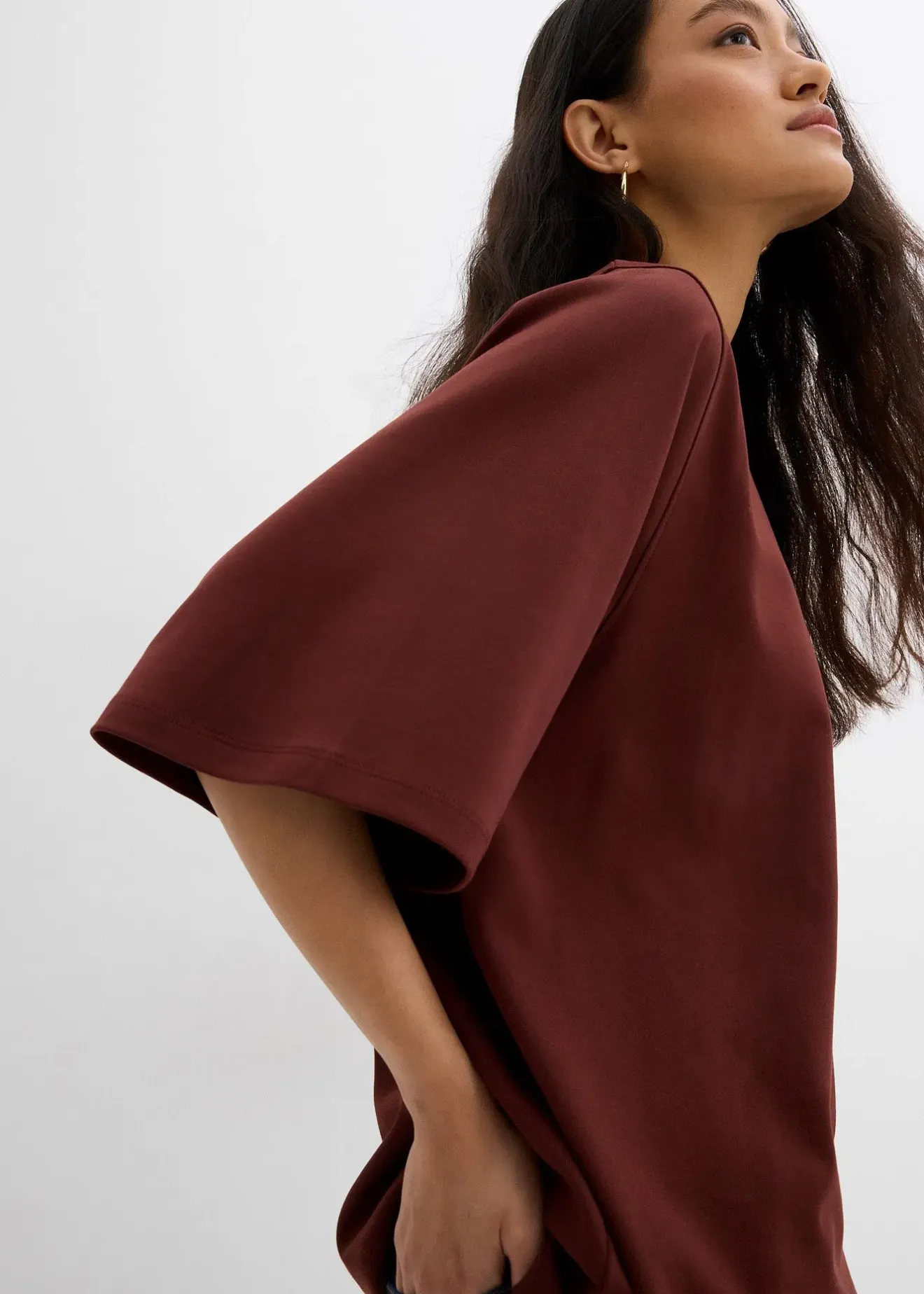 Femme bonprix T-Shirts & Tops|T-shirt oversize à manches amples, 100% coton