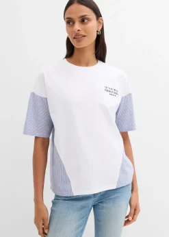 Femme bonprix T-Shirts & Tops|T-shirt oversize en coton extensible