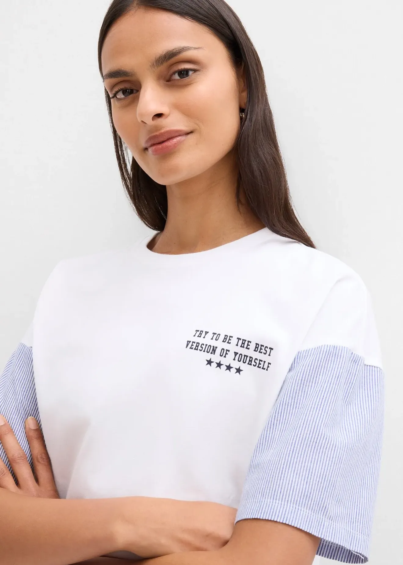 Femme bonprix T-Shirts & Tops|T-shirt oversize en coton extensible