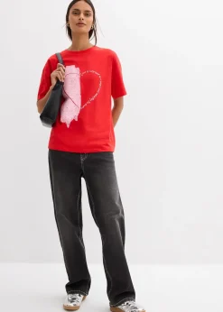 Femme bonprix T-Shirts & Tops|T-shirt oversize en coton extensible