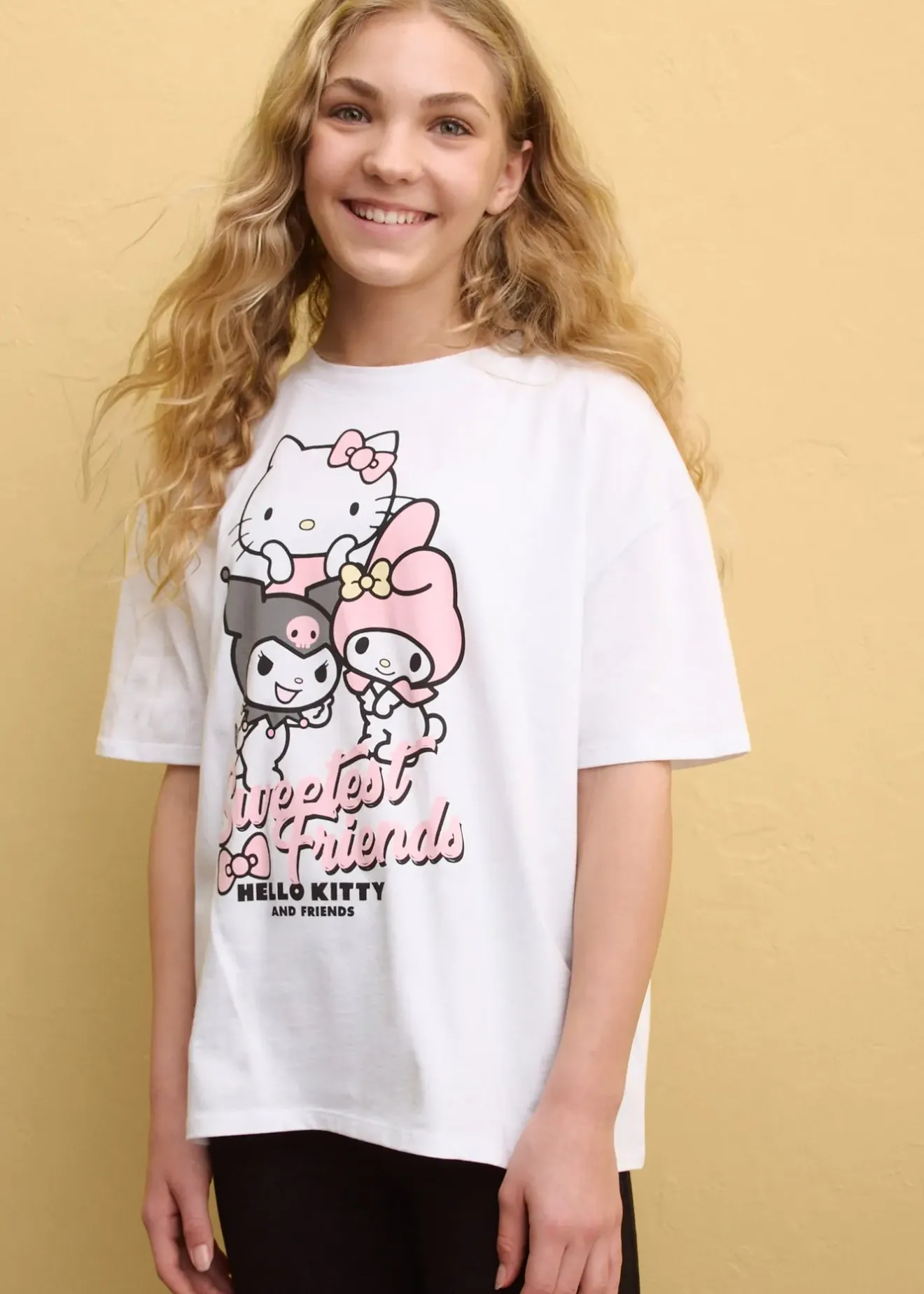 Hello Kitty T-shirt oversize 100% coton|Enfant Vêtements Enfant|Filles 9-16 Ans·T-Shirts & Chemisiers