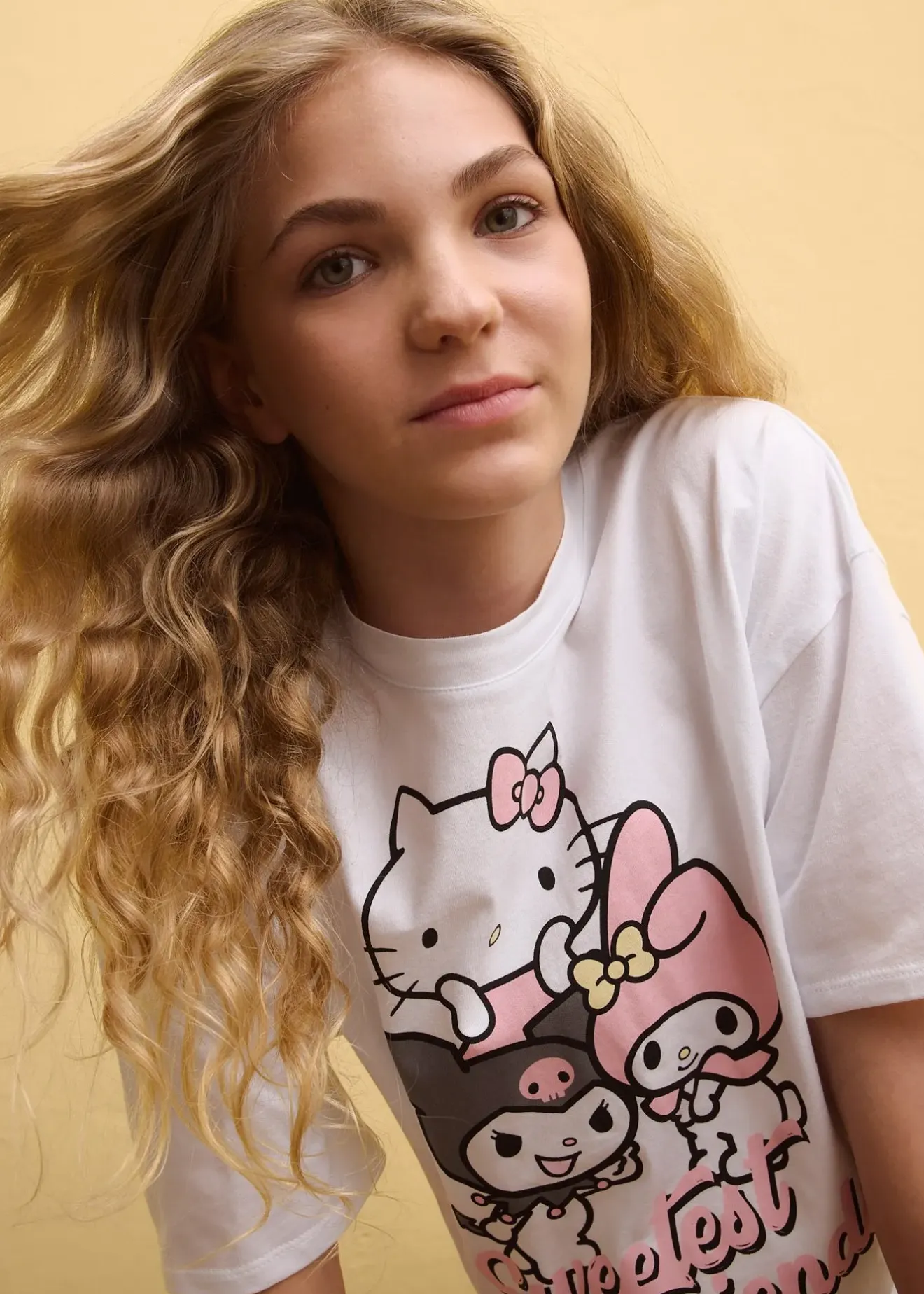 Hello Kitty T-shirt oversize 100% coton|Enfant Vêtements Enfant|Filles 9-16 Ans·T-Shirts & Chemisiers