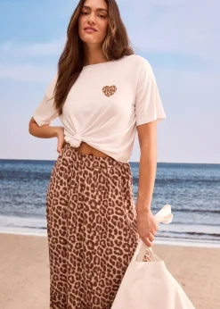 bonprix T-shirt raccourci à épaules descendues|Femme T-Shirts & Tops