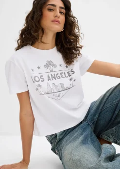 Femme bonprix T-Shirts & Tops|T-shirt raccourci en jersey