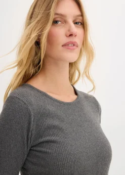 Femme bonprix Vêtements Thermiques|Vêtements De Plein Air|T-shirt thermique côtelé