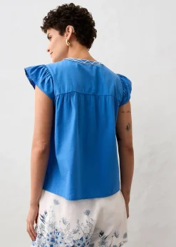 bonprix Tunique brodée avec de la soie|Femme Premium|Chemisiers