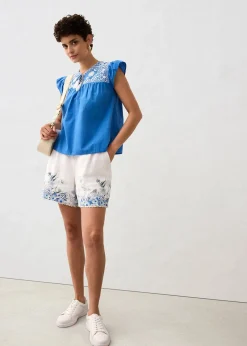 bonprix Tunique brodée avec de la soie|Femme Premium|Chemisiers