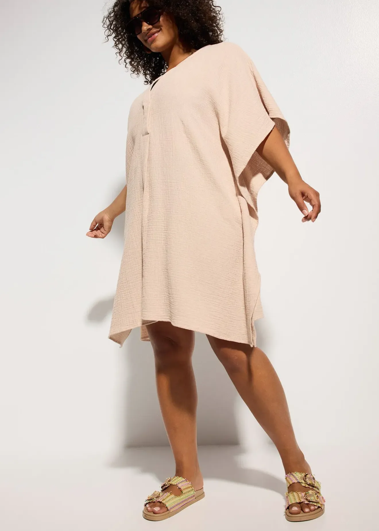 Femme bonprix Vêtements De Plage|Robes|Tunique de plage en gaze de coton