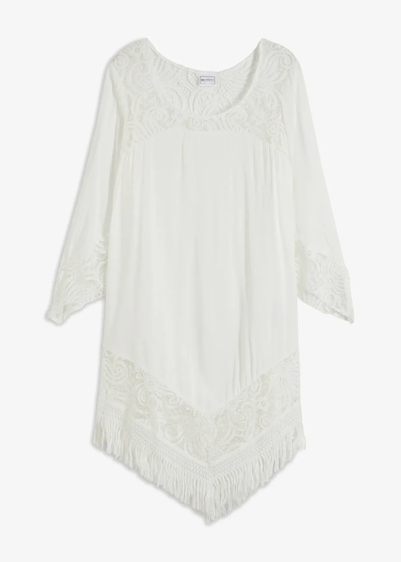 Femme bonprix Vêtements De Plage|Chemisiers|Tunique de plage longue à dentelle