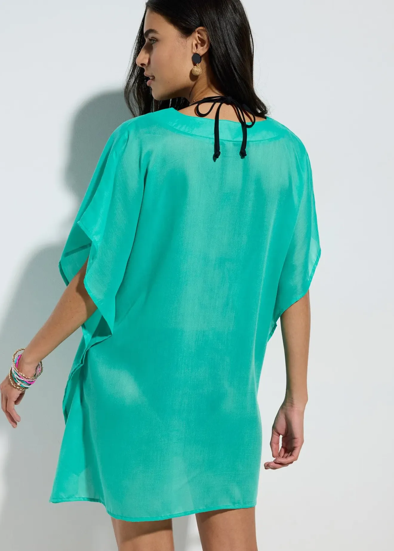 Femme bonprix Vêtements De Plage|Chemisiers|Tunique de plage transparente à col V