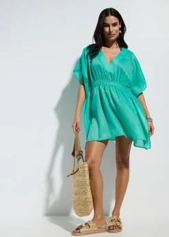 Femme bonprix Vêtements De Plage|Chemisiers|Tunique de plage transparente à col V