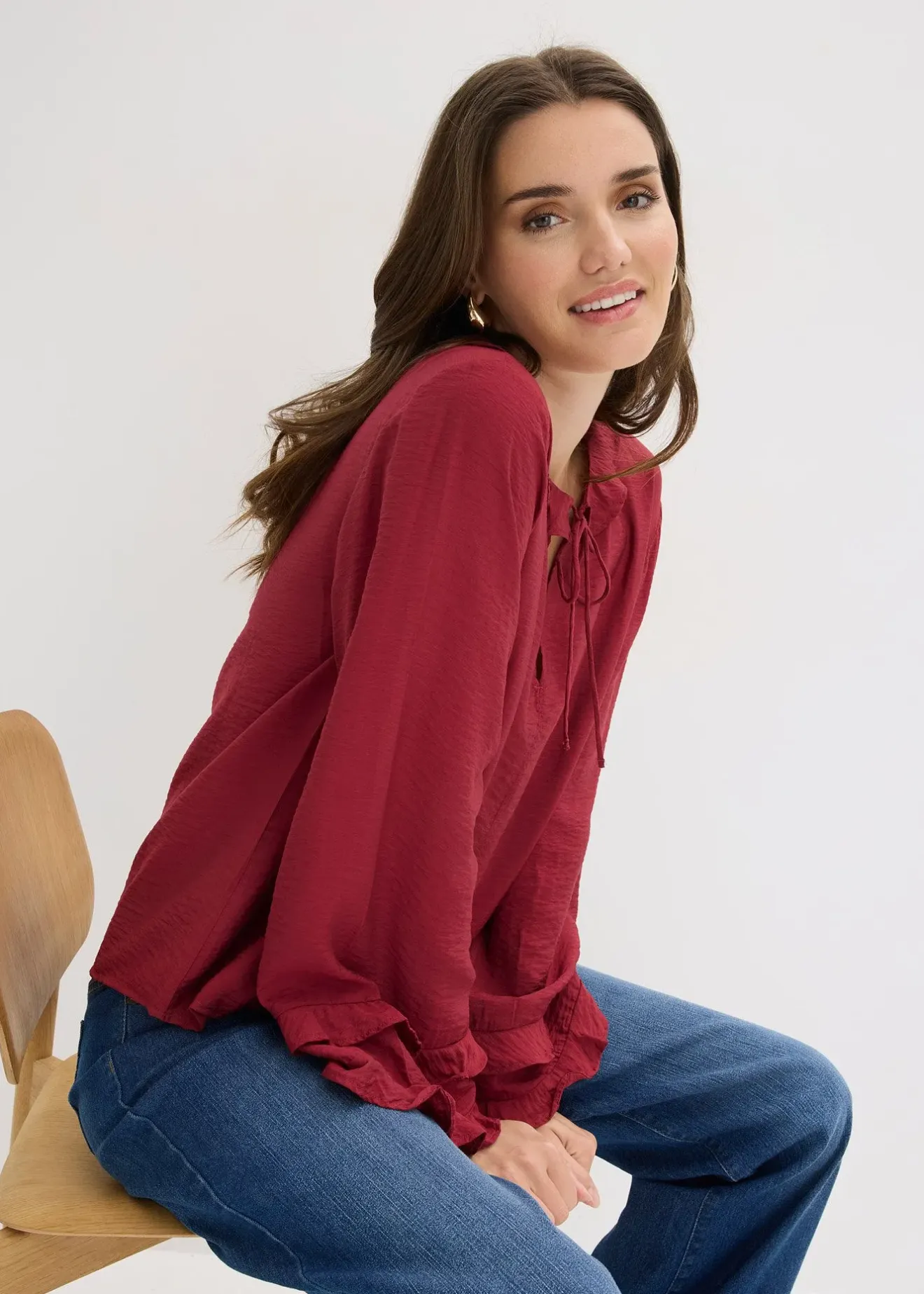 bonprix Tunique en fine viscose mélangée|Femme Chemisiers