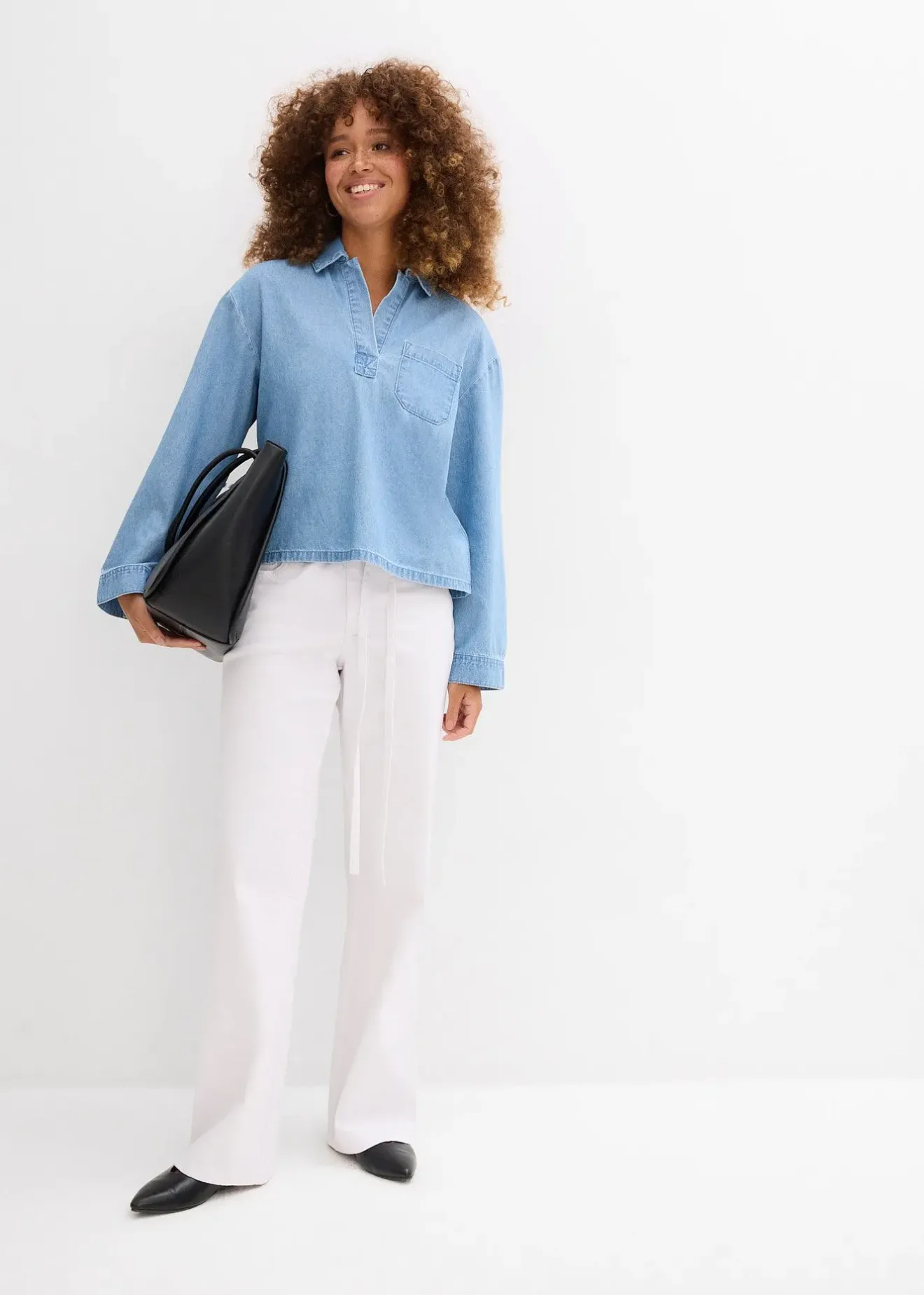 bonprix Tunique en jean|Femme Chemisiers