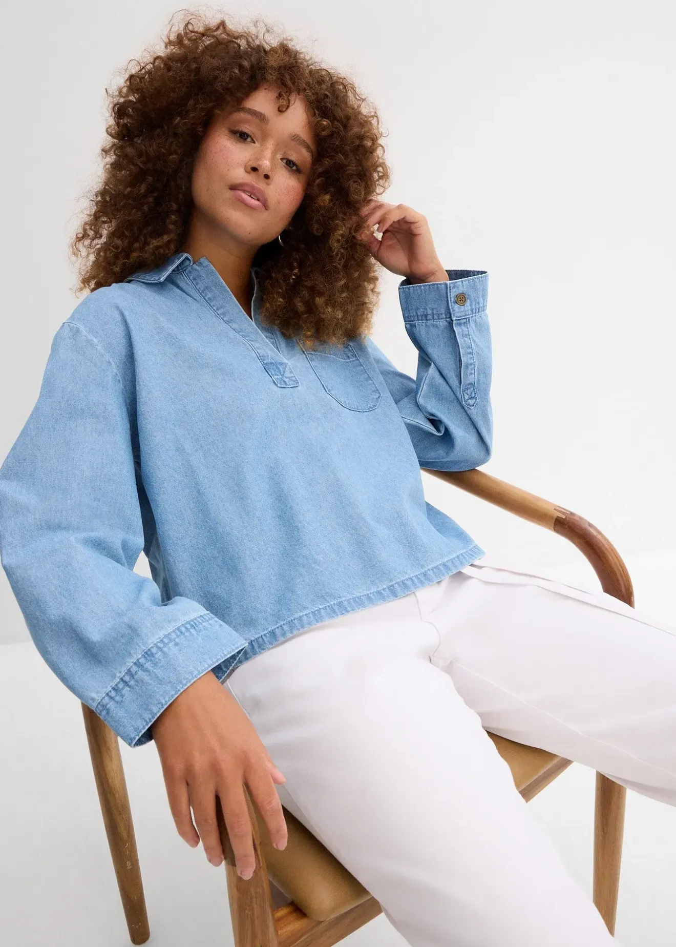 bonprix Tunique en jean|Femme Chemisiers