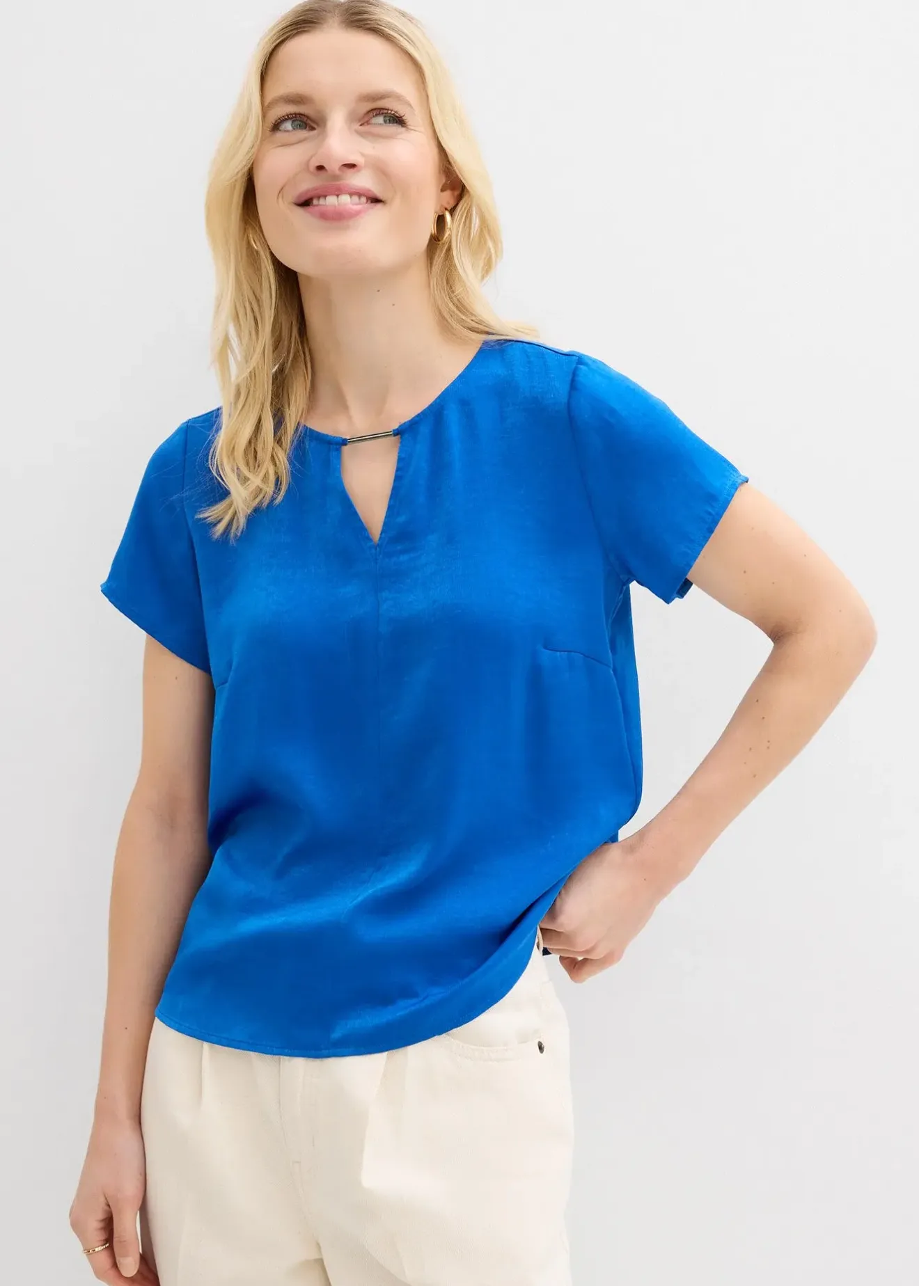 bonprix Tunique en satin fin|Femme Chemisiers