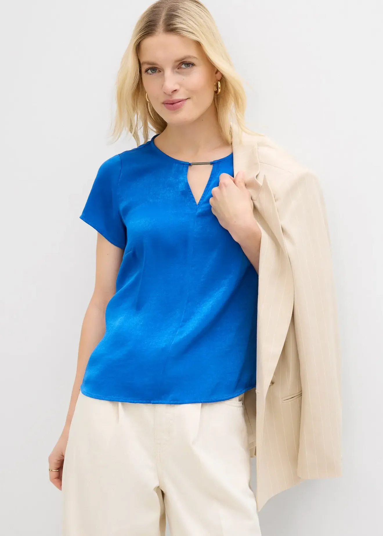 bonprix Tunique en satin fin|Femme Chemisiers