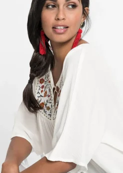 bonprix Tunique en viscose effet froissé|Femme Chemisiers