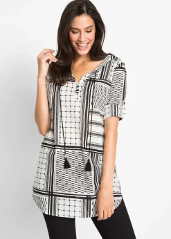 Femme bonprix Chemisiers|Tunique longue 100% coton