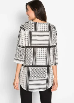 Femme bonprix Chemisiers|Tunique longue 100% coton