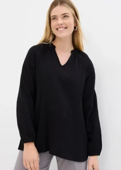 Femme bonprix Chemisiers|Tunique longue en gaze de coton