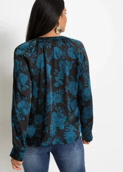 Femme bonprix Chemisiers|Tunique-blouse en crêpe léger