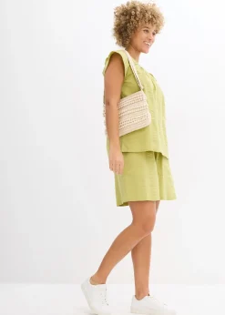 bonprix Tunique-blouse en seersucker coton|Femme Chemisiers