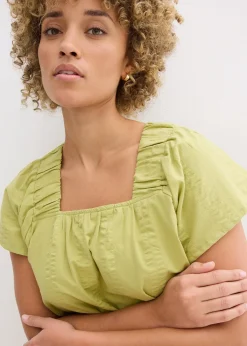 bonprix Tunique-blouse en seersucker coton|Femme Chemisiers