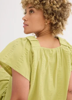 bonprix Tunique-blouse en seersucker coton|Femme Chemisiers