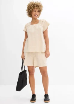 Femme bonprix Chemisiers|Tunique-blouse en seersucker coton