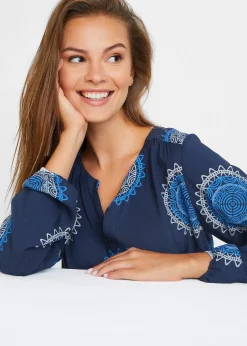 bonprix Tunique-blouse en viscose douce|Femme Chemisiers