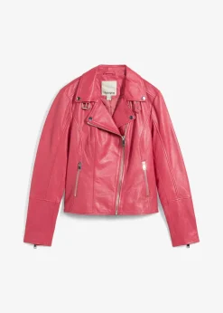 bonprix Veste biker en cuir nappa d’agneau|Femme Premium|Vestes & Manteaux