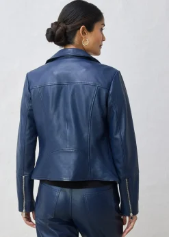 bonprix Veste biker en cuir nappa d’agneau|Femme Premium|Vestes & Manteaux