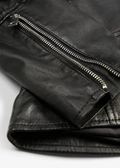 Femme bonprix Premium|Vestes & Manteaux|Veste biker en cuir nappa d’agneau