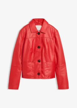 bonprix Veste courte en cuir nappa d’agneau|Femme Premium|Vestes & Manteaux