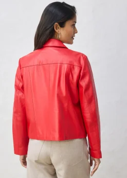 bonprix Veste courte en cuir nappa d’agneau|Femme Premium|Vestes & Manteaux