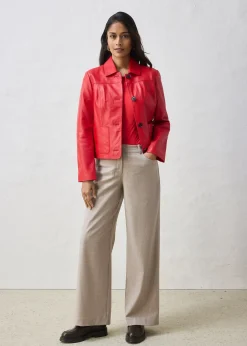 bonprix Veste courte en cuir nappa d’agneau|Femme Premium|Vestes & Manteaux