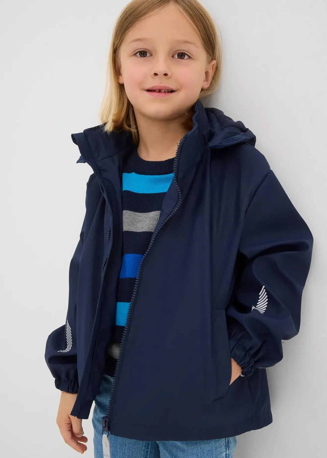 bonprix Veste de pluie thermique à capuche amovible et détails réfléchissants|Enfant Vêtements Enfant|Garçons 2-8 Ans·Vestes Outdoor