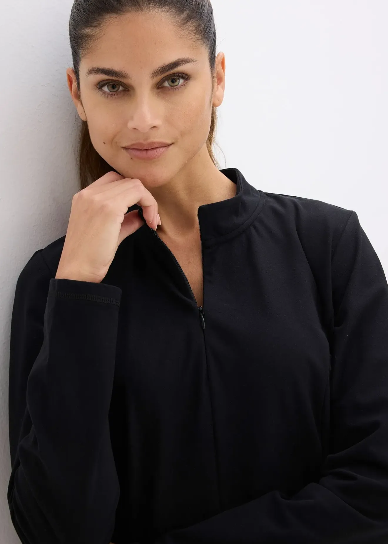 bonprix Veste de sport chaude à séchage rapide, demi-zip|Femme Vêtements Thermiques|Vêtements De Sport