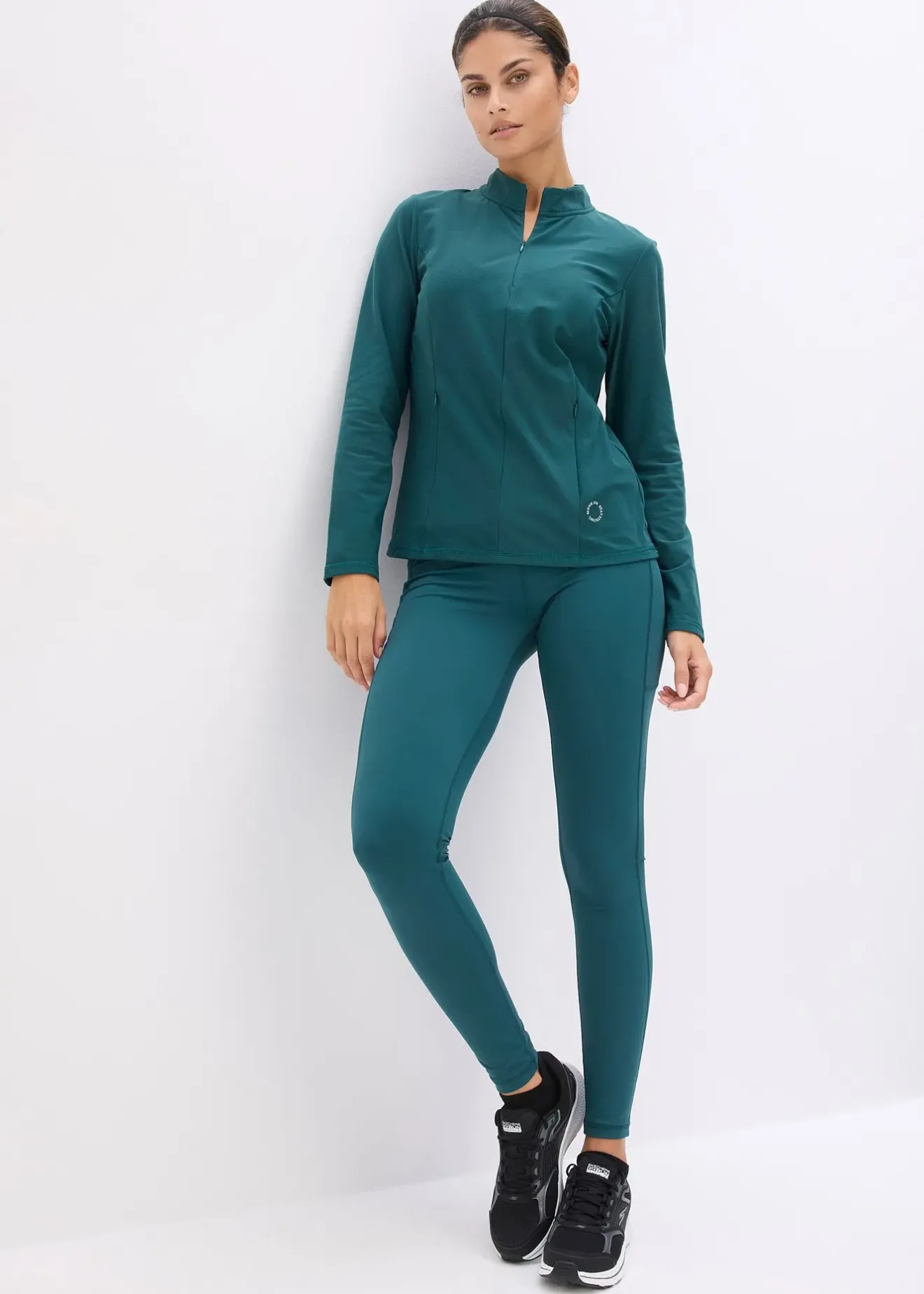 Femme bonprix Vêtements Thermiques|Vêtements De Sport|Veste de sport chaude à séchage rapide, demi-zip