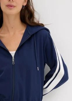 bonprix Veste de survêtement à rayures sportives|Femme Vestes & Manteaux