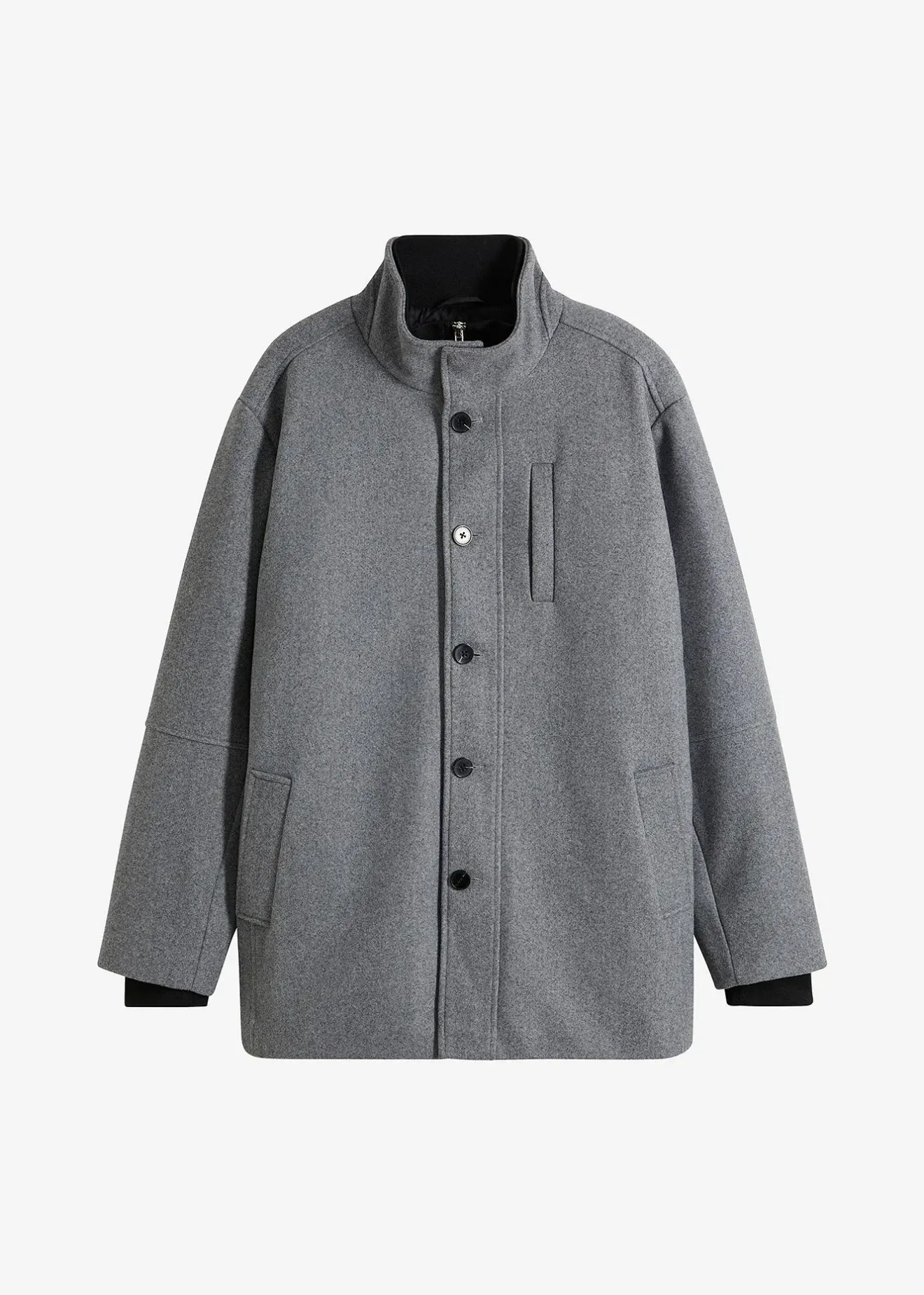 Homme bonprix Vêtements De Plein Air|Vestes|Veste d’hiver aspect laine avec empiècement coupe-vent