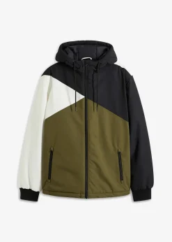 Homme bonprix Vestes|Veste d’hiver tricolore à capuche