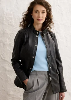 Femme bonprix Premium|Vestes & Manteaux|Veste en cuir nappa d’agneau