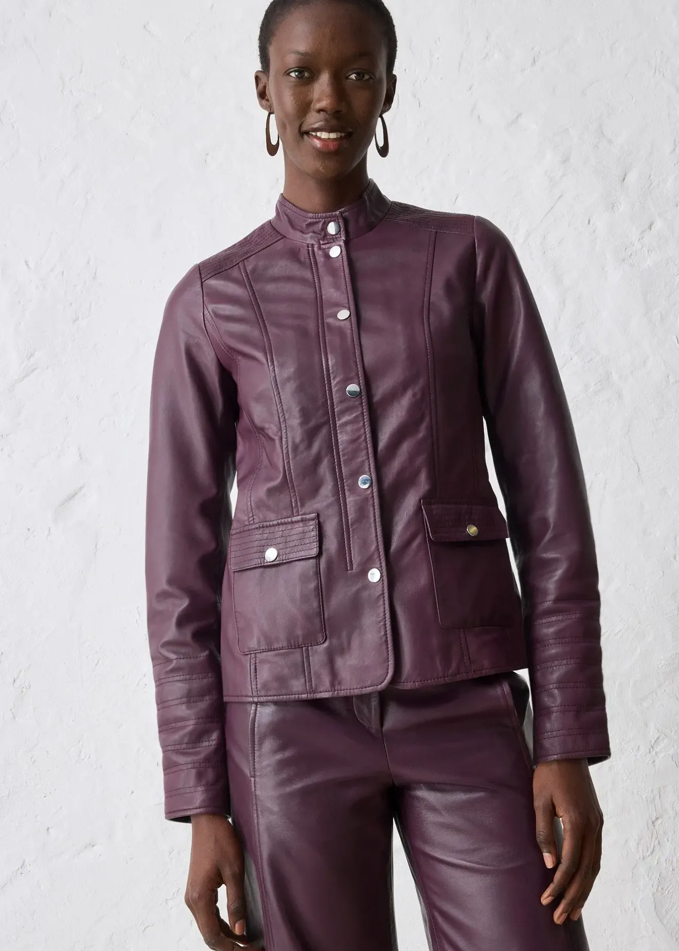 bonprix Veste en cuir nappa d’agneau|Femme Premium|Vestes & Manteaux