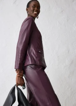 bonprix Veste en cuir nappa d’agneau|Femme Premium|Vestes & Manteaux