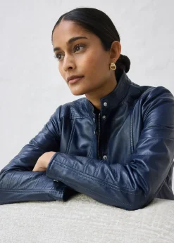 Femme bonprix Premium|Vestes & Manteaux|Veste en cuir nappa d’agneau