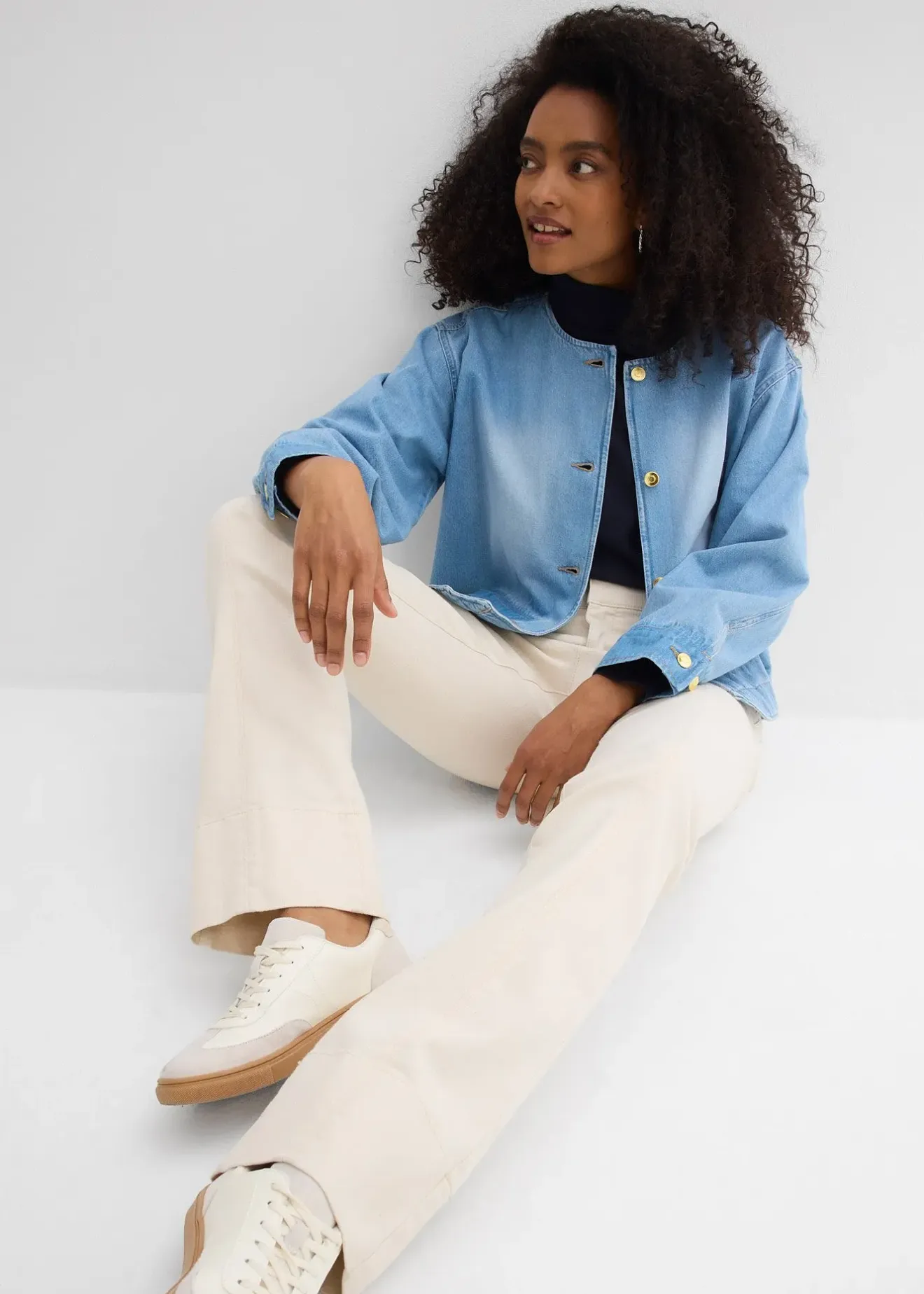 Femme bonprix Vestes & Manteaux|Veste en jean 100% coton