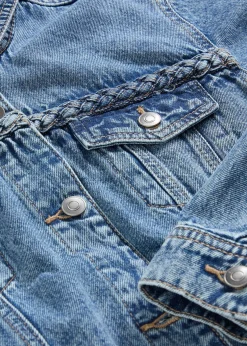 bonprix Veste en jean à détail tressé|Femme Vestes & Manteaux