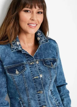 bonprix Veste en jean avec broderie|Femme Vestes & Manteaux