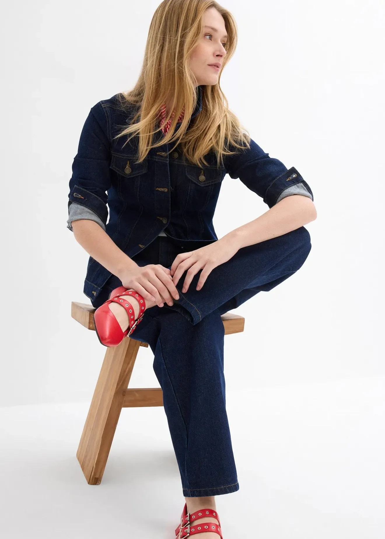 Femme bonprix Vestes & Manteaux|Veste en jean cintrée